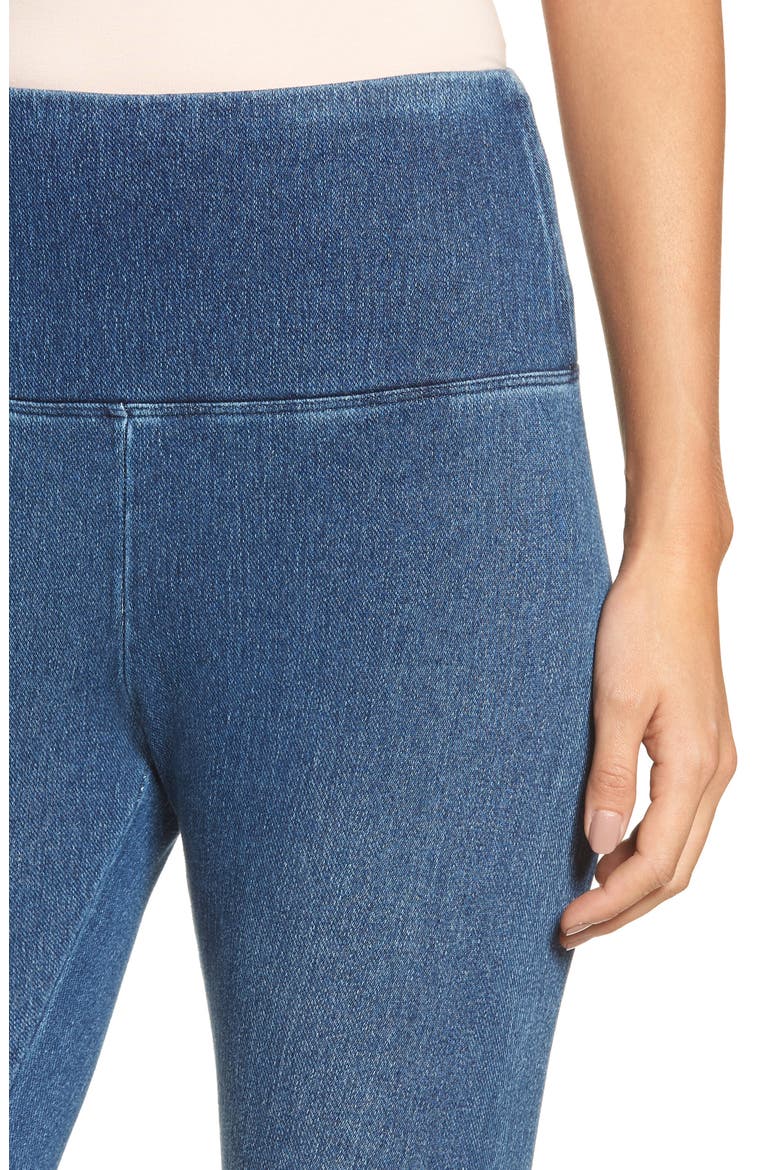 'Lyssentials High Waist Denim Leggings, Alternate, color, MID WASH
