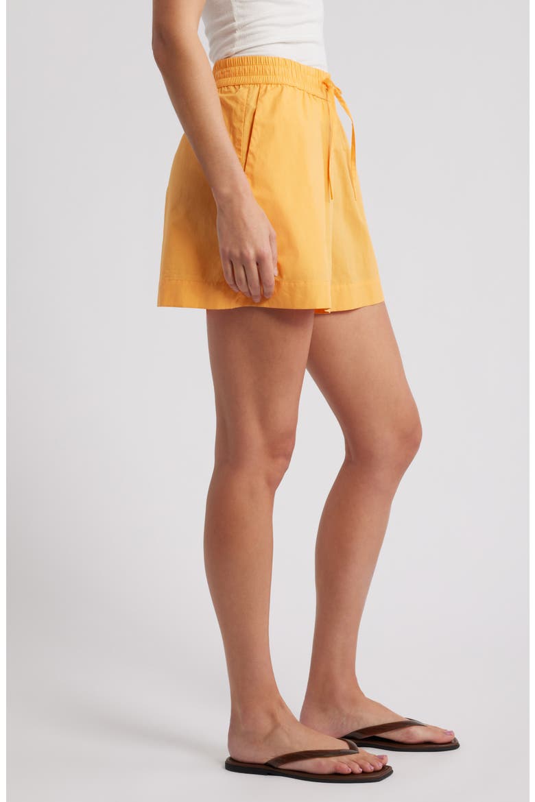 Rhodes Cotton Poplin Drawstring Shorts, Alternate, color, CLEMENTINE