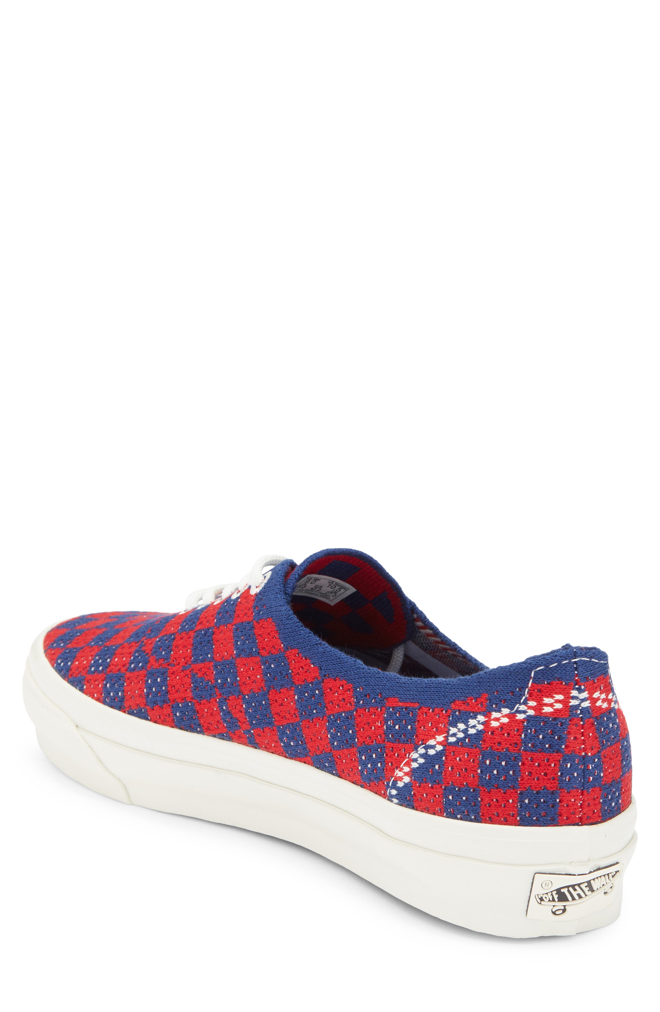 Authentic 44 EK Sneaker, Alternate, color, PUNK CHECK RED/BLUE