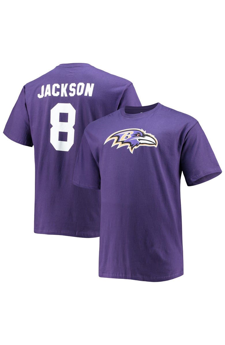 FANATICS Men's Fanatics Branded Lamar Jackson Purple Baltimore Ravens Big & Tall Player Name & Number T-Shirt, Main, color, Purple