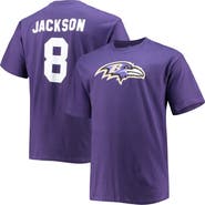 FANATICS Men's Fanatics Branded Lamar Jackson Purple Baltimore Ravens Big & Tall Player Name & Number T-Shirt
