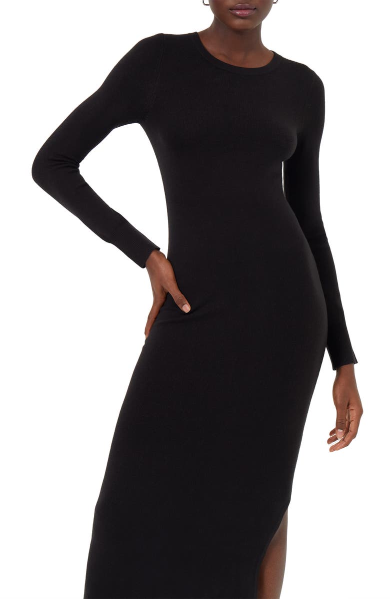 French Connection Baby Soft Long Sleeve Midi Sweater Dress, Alternate, color, 