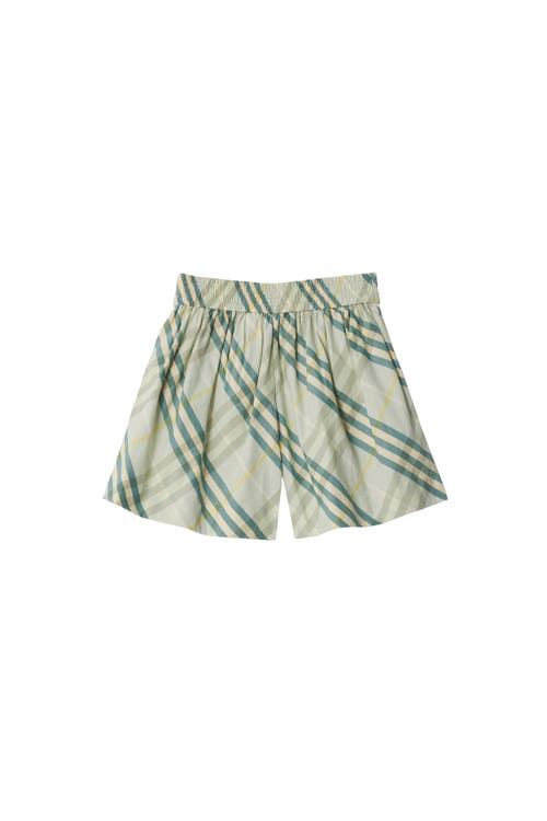 Burberry Check Cotton Shorts In Breeze