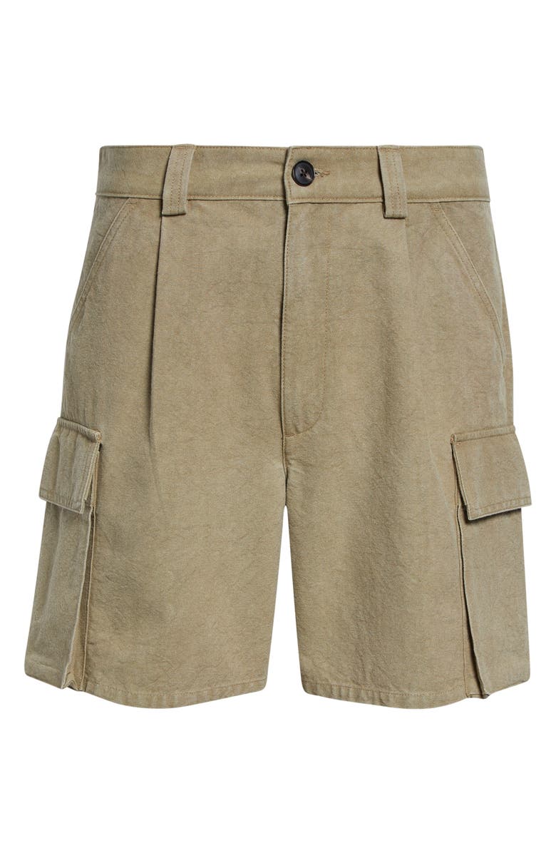 Noah Pleated Cargo Shorts, Alternate, color, Olive