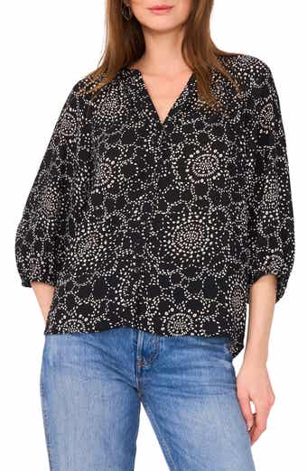 Vince Camuto V-Neck Puff Sleeve Top