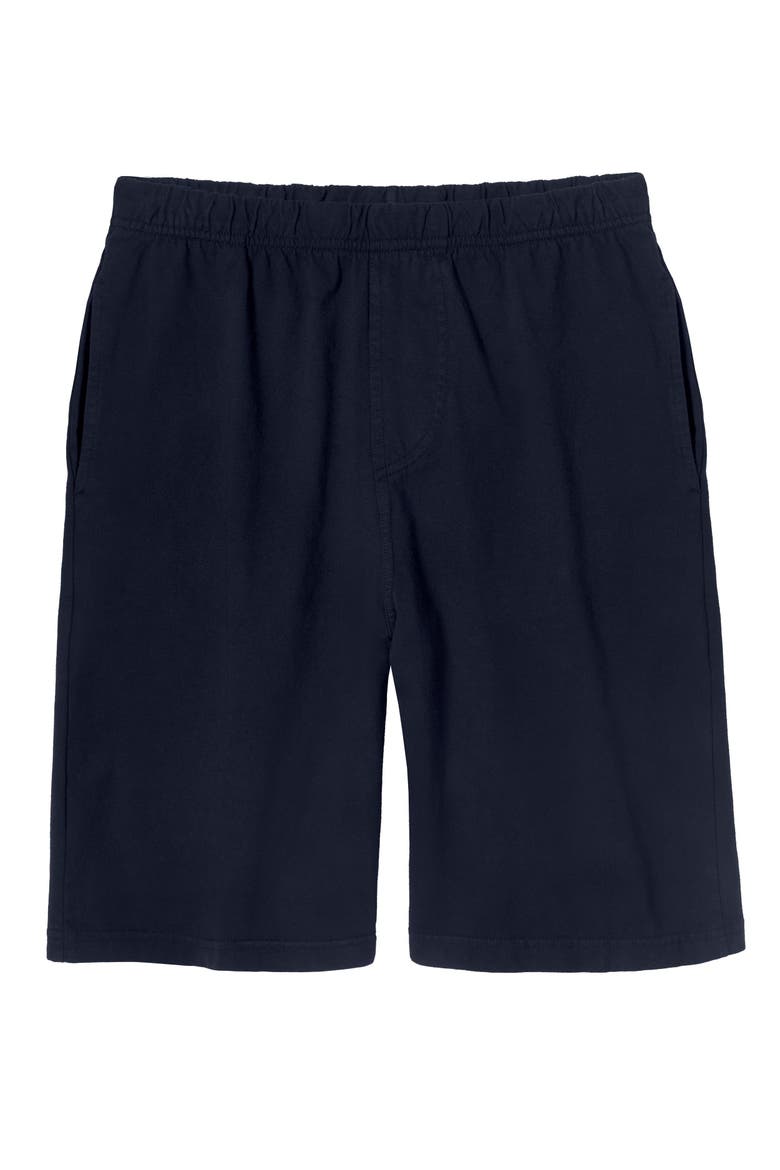 Mens Super-Soft 100% Cotton UPF 50+ Athletic Workout Shorts w/Pockets, Alternate, color, Dark Navy