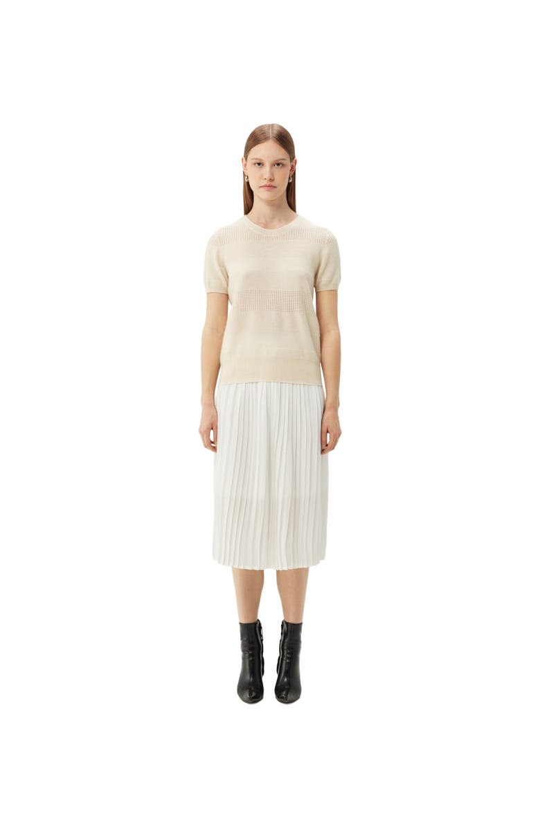 GOBI Mongolian Cashmere Short-sleeved Cashmere Crewneck Top, Main, color, 