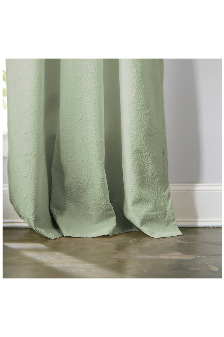 Chrysanthemum Floral Grommet Curtains, Alternate, color, SAGE