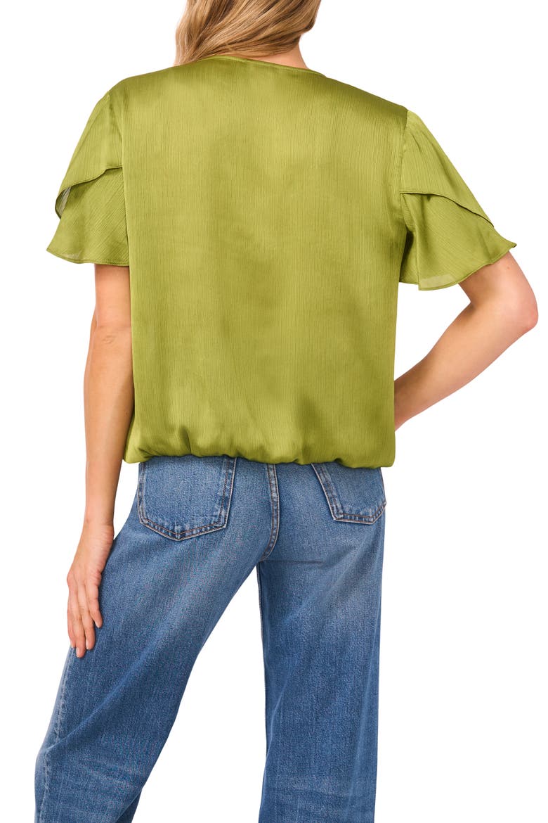 Tulip Sleeve Wrap Top, Alternate, color, BALTIC SEA