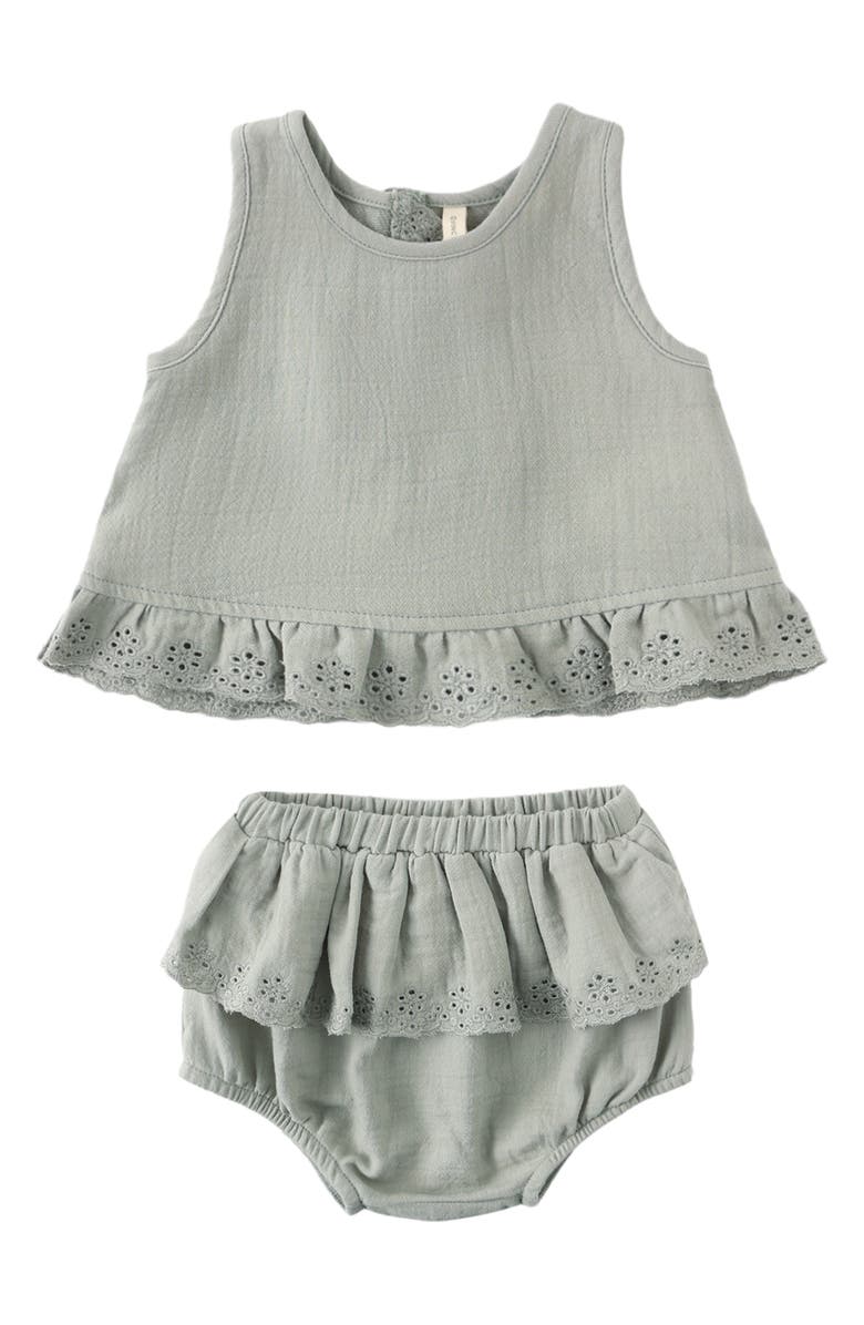 QUINCY MAE Ruffle Tulip Tank & Bloomers Set, Main, color, Sage