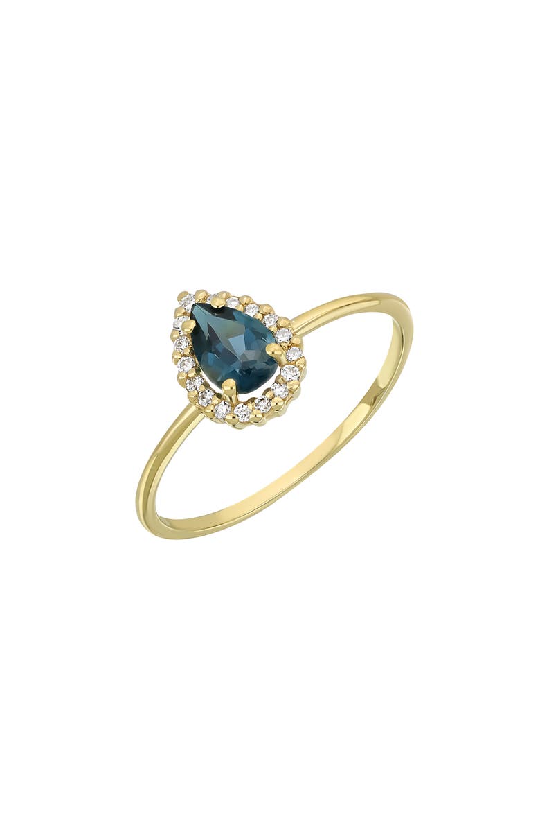 Bony Levy December Birthstone Blue Topaz & Diamond Ring - 0.04ct., Main, color,