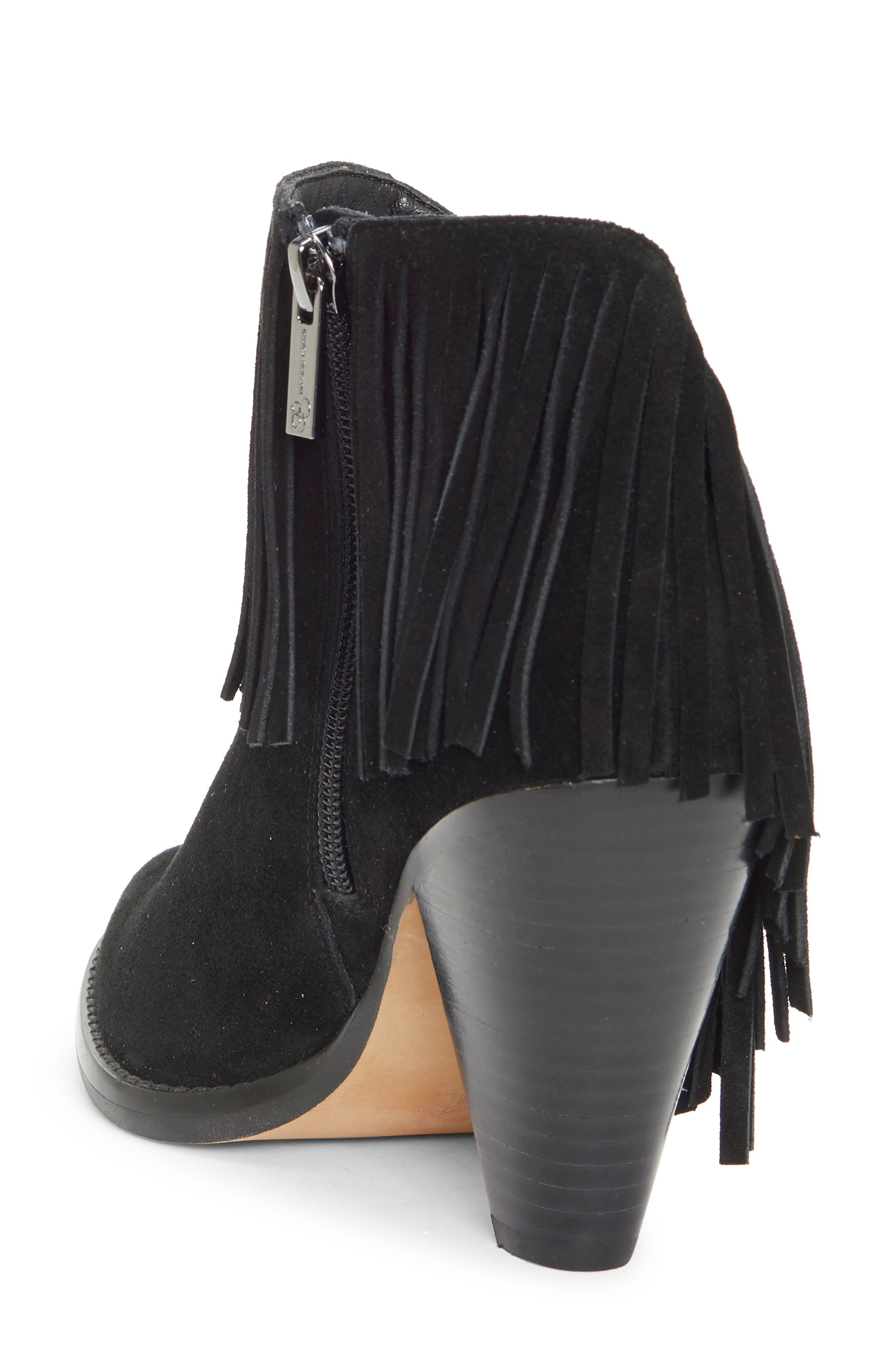 Jewles Fringe Bootie, Alternate, color, BLACK/ BLACK FAUX LEATHER