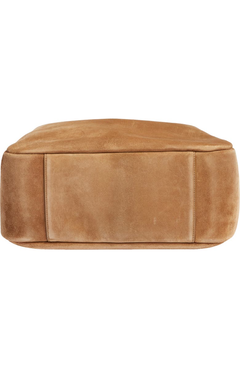 Saint Laurent Large Le 5 À 7 Suede Hobo Bag, Alternate, color, Golden Leaf