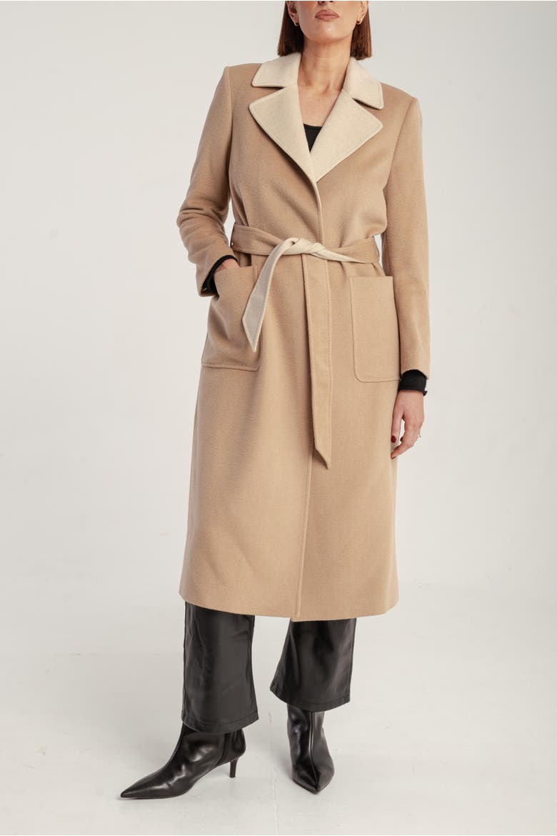 Cashmere Belted Wrap Coat, Alternate, color, V1_camel_cream