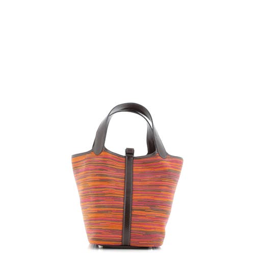Pre-owned Hermes Hermes Picotin Bag Vibrato Pm In Brown
