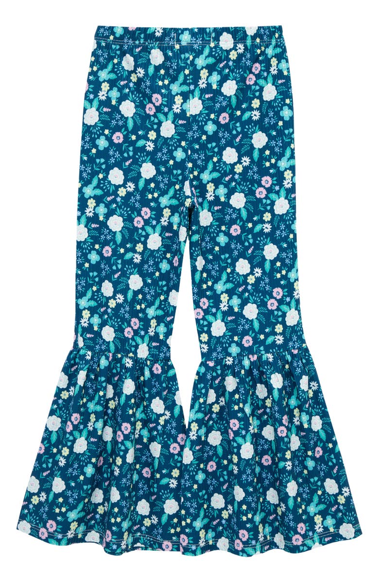 Peek Aren't You Curious Kids' Floral Flare Leg Rib Pants Pants, Alternate, color,