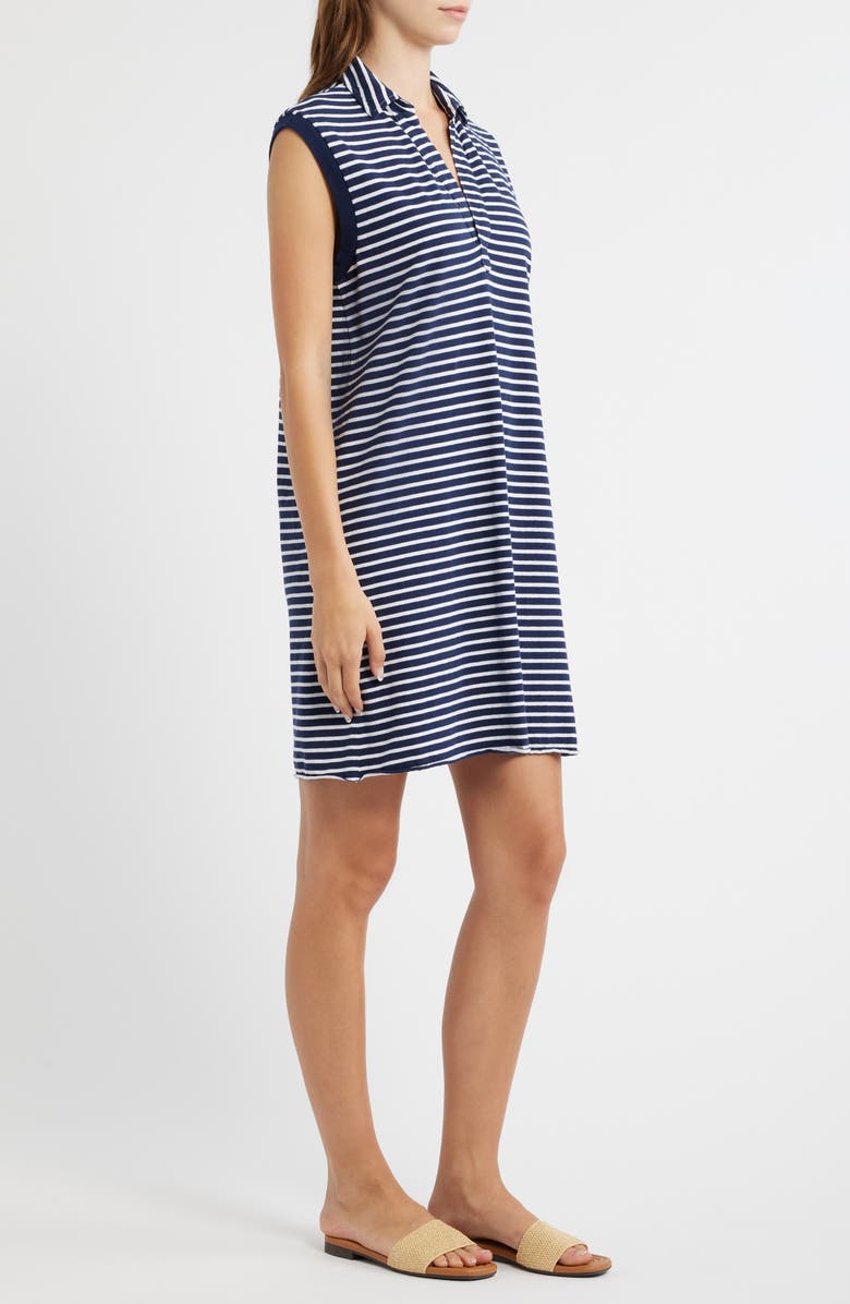 Frank & Eileen Lily Stripe Cotton Knit Minidress, Alternate, color, Yacht Stripe