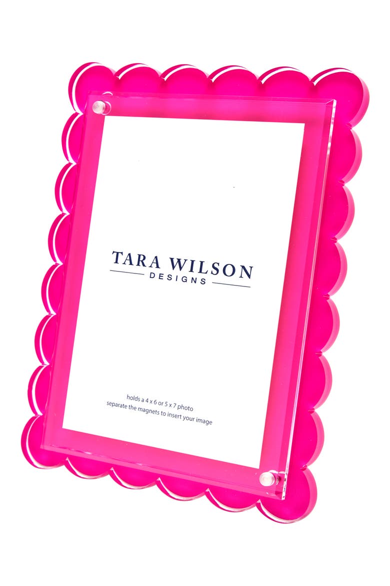 Scallop Picture Frame, Alternate, color, PASTEL PINK
