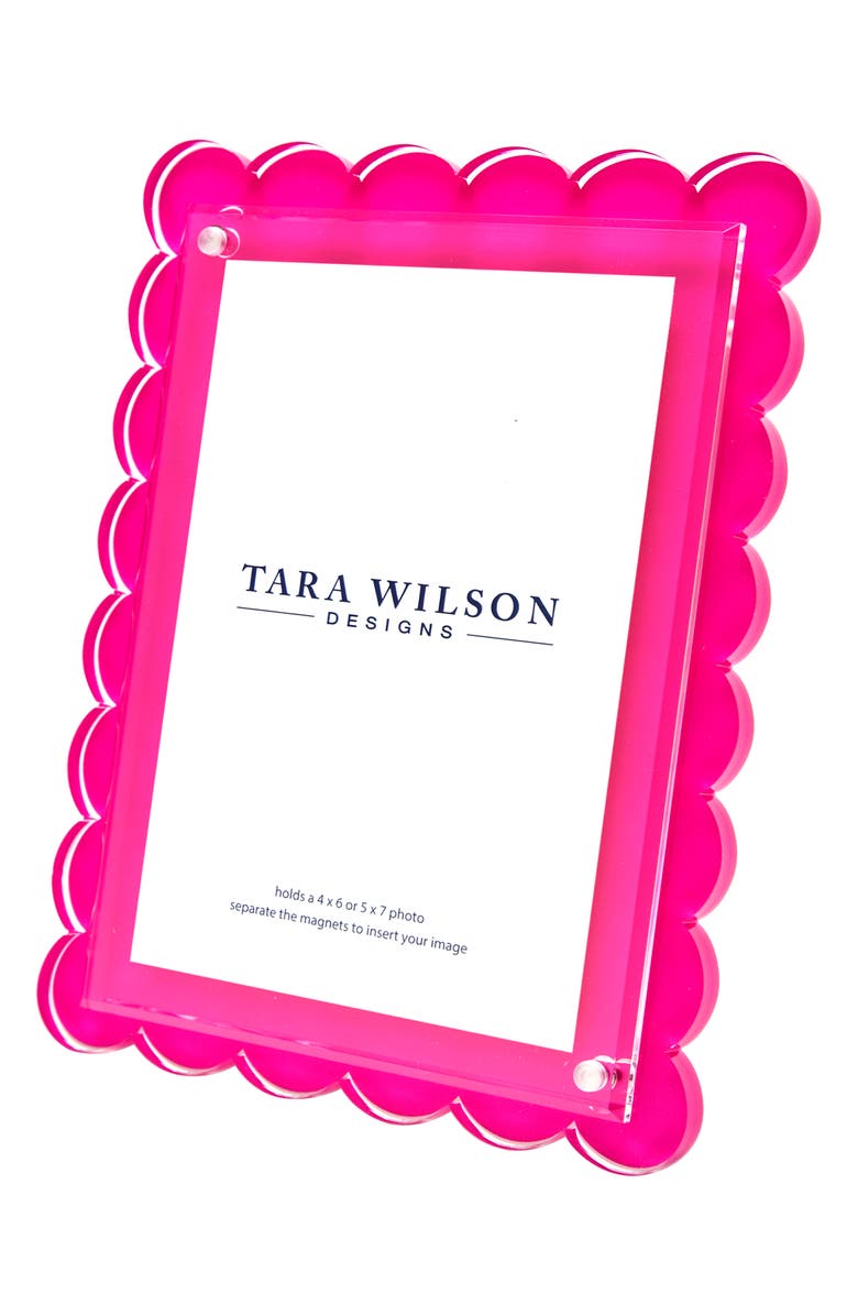 Tara Wilson Designs Scallop Picture Frame, Alternate, color, Pastel Pink
