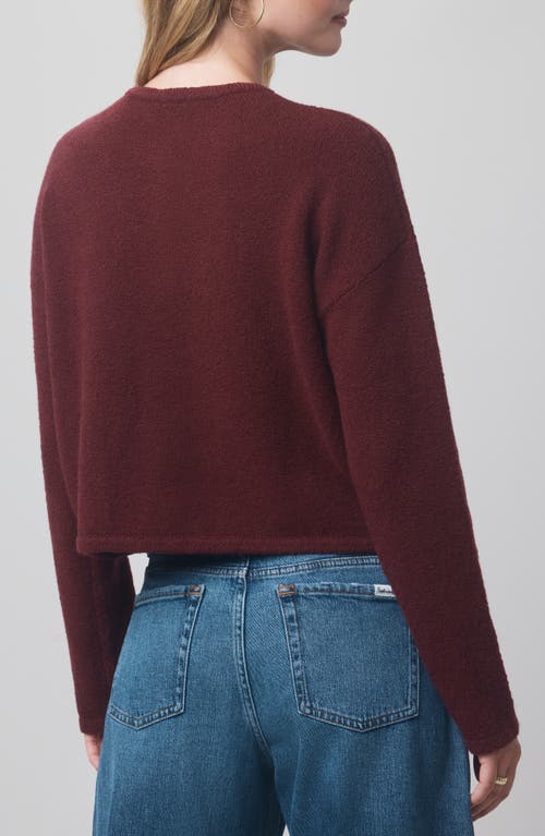Splendid X @cellajaneblog Bouclé Cardigan In Burgundy