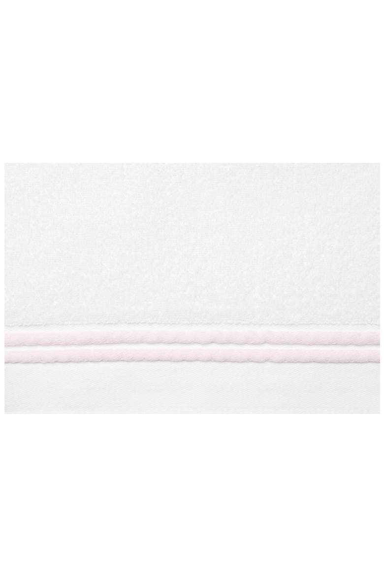 Aura Nuova Combed Cotton Bath Sheet, Alternate, color, WHITE/ PINK