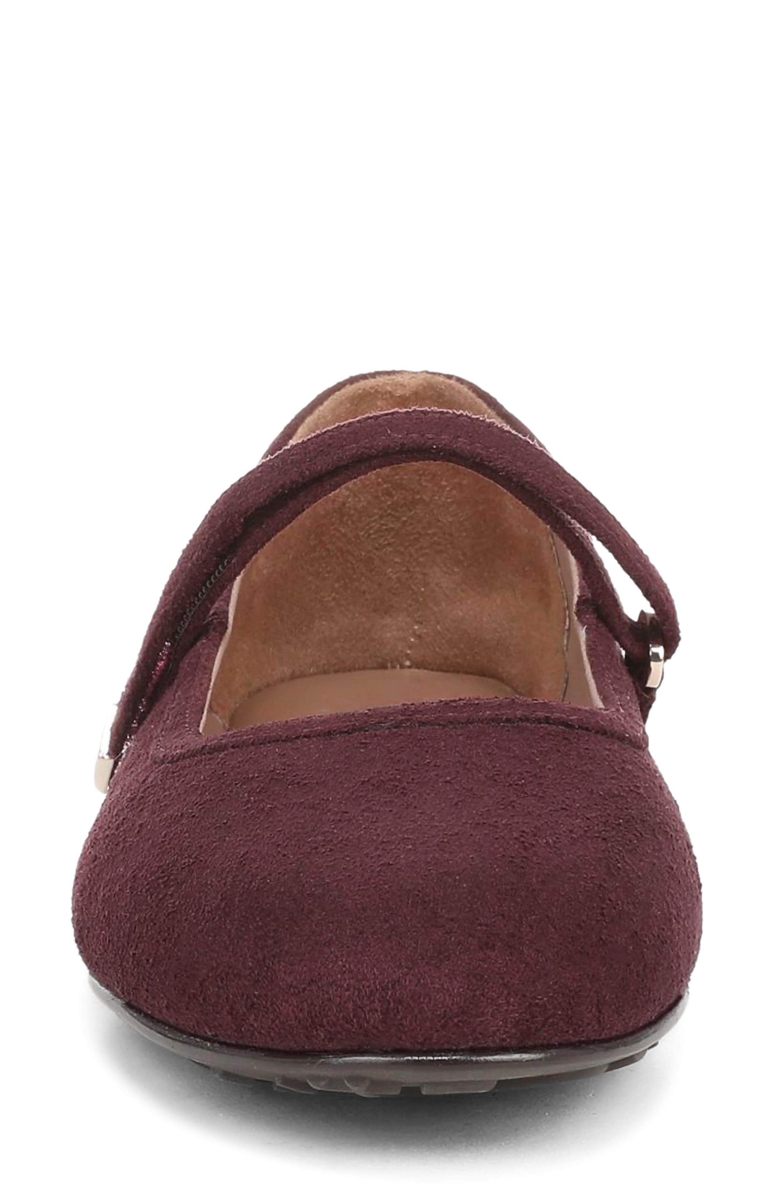 Ashanti Mary Jane Flat, Alternate, color, MERLOT RED FAUX SUEDE