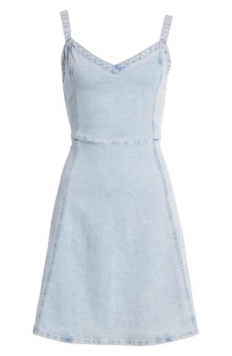 VERO MODA Lilith Denim A-Line Dress, Alternate, color, 