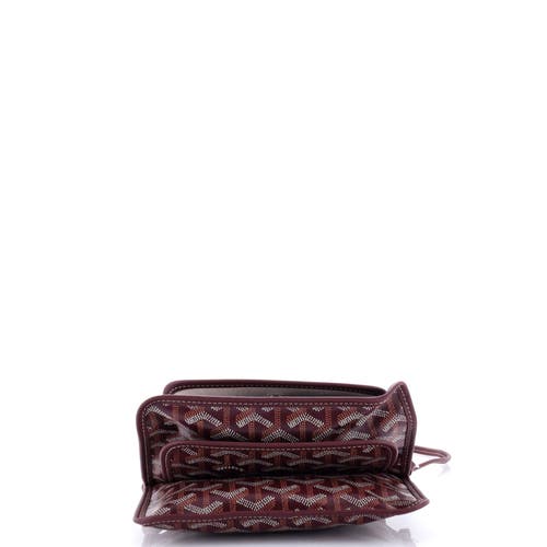 Pre-owned Goyard Goyard Plumet Clutch Wallet Coated Canvas In Red