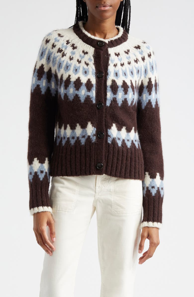 Veronica Beard Christina Fair Isle Cardigan, Main, color,