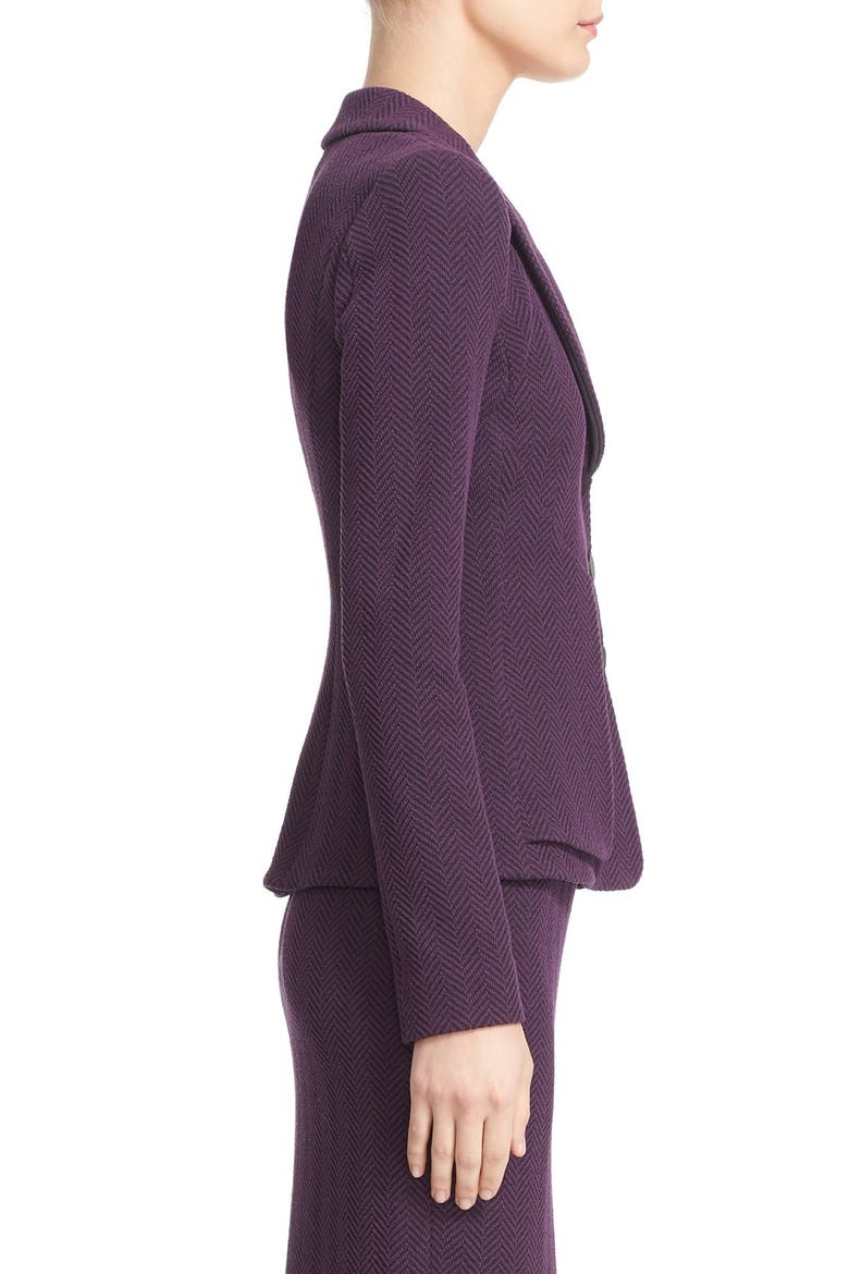 Chevron Jersey Blazer, Alternate, color, PLUM/ GREY