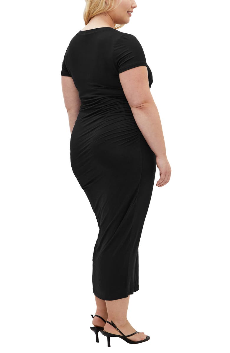 City Chic Shirred T-Shirt Dress, Alternate, color,