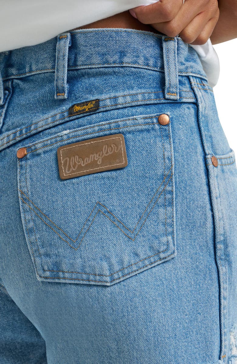 Wrangler Reworked High Waist Denim Cutoff Shorts, Alternate, color, 