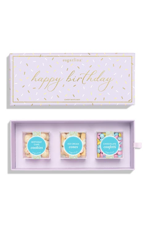 Happy Birthday Set of 3 Candy Bento Box