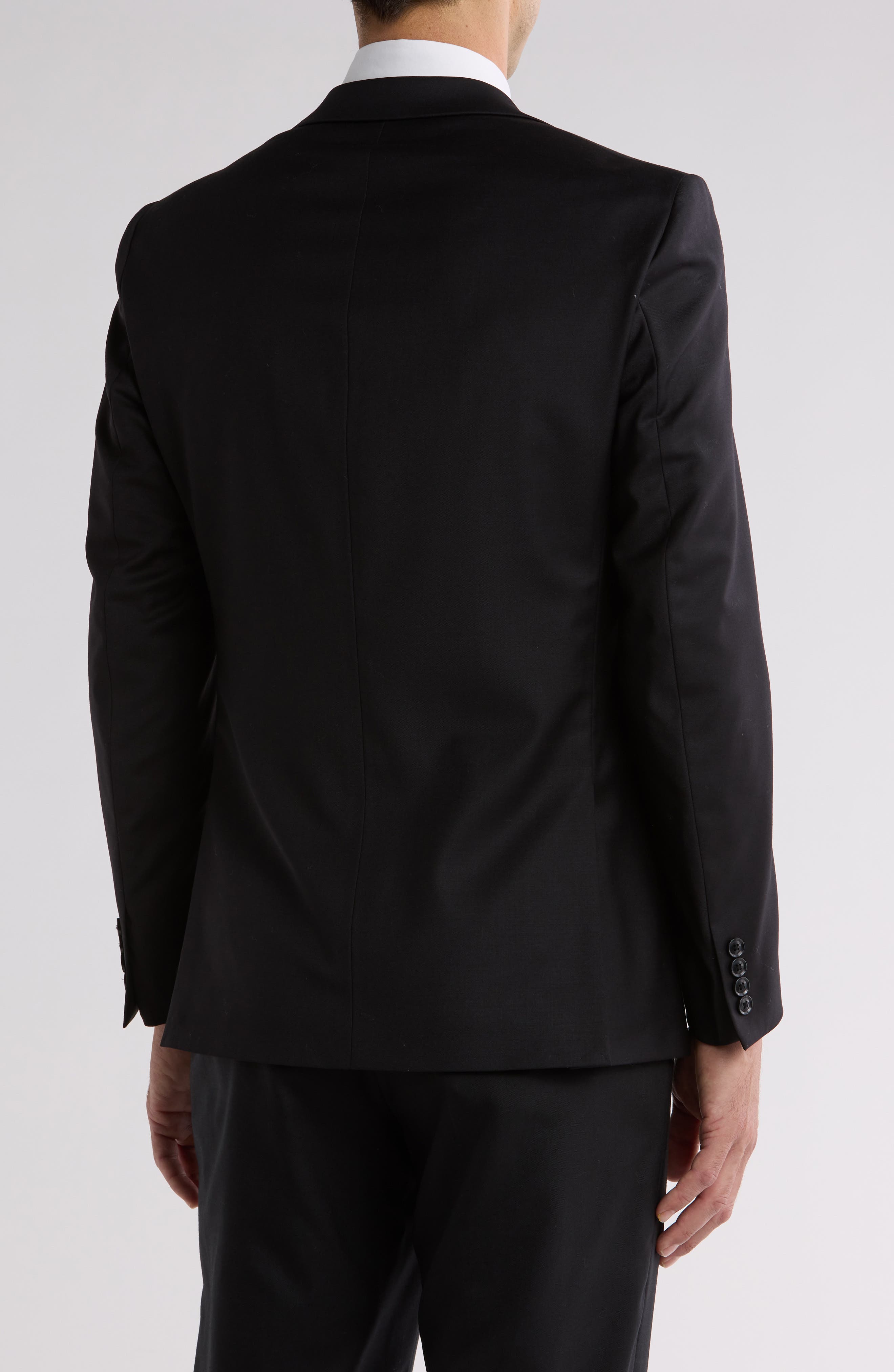 Black Slim Stretch Suit Jacket - image 2
