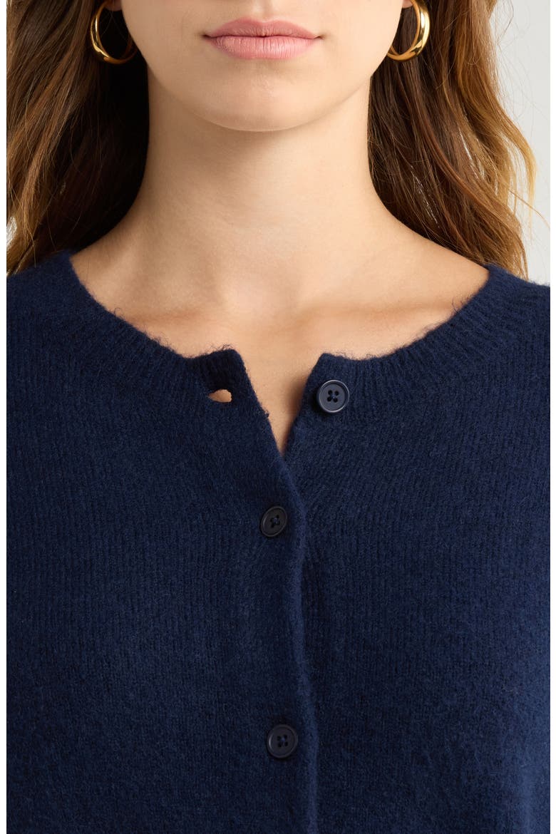 Matilda Crop Cardigan, Alternate, color, NAVY