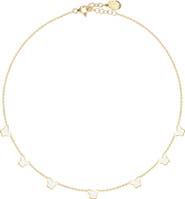 GABI RIELLE Butterfly Enamel Station Necklace