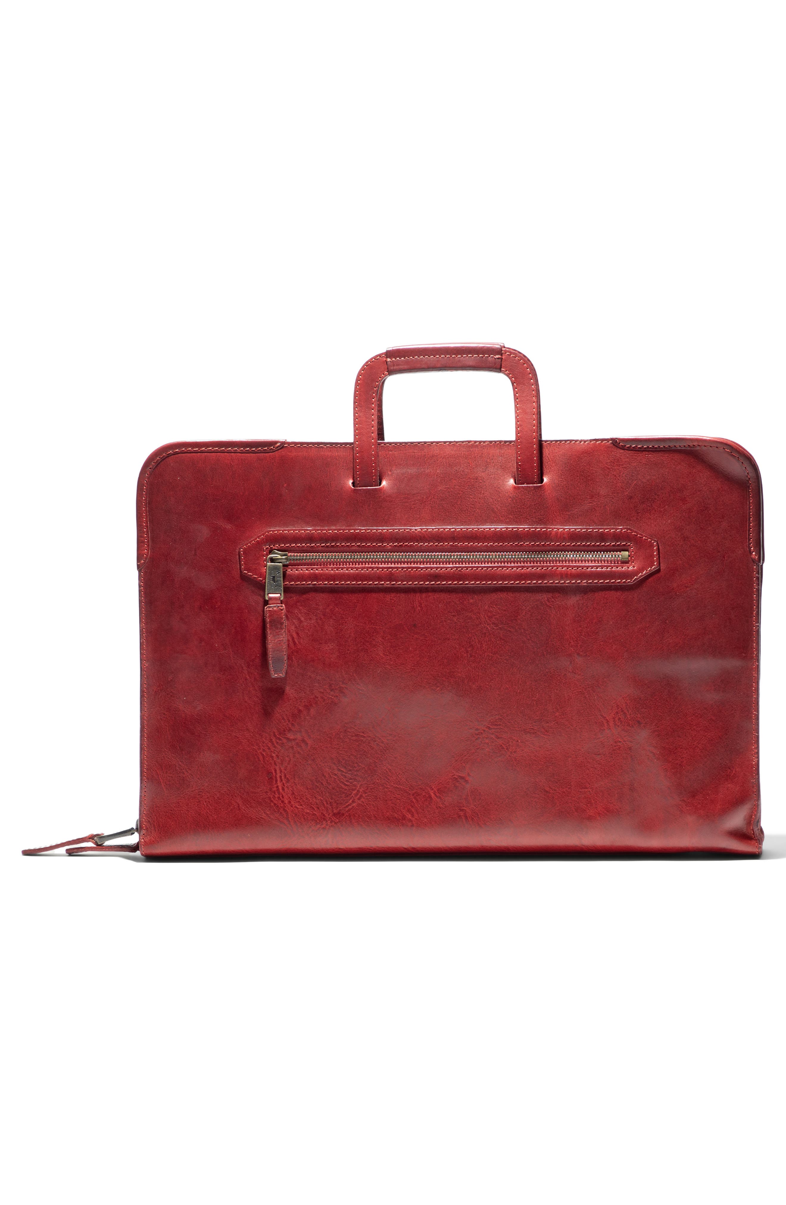 Will Leather Goods The Diplomat Attaché, Alternate, color, Red