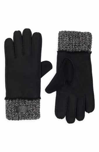 UGG® Sheepskin Genuine Shearling & Knit Cuff Gloves