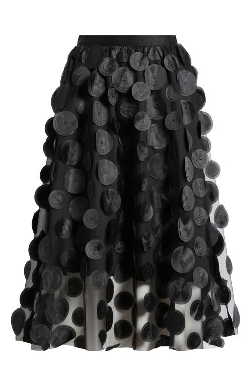 Nikki Lund Kretsa Circle Appliqué Skirt In Black