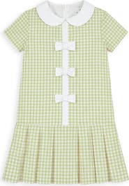 Florence Eiseman Check Dress with Pleated Skirt And Bows