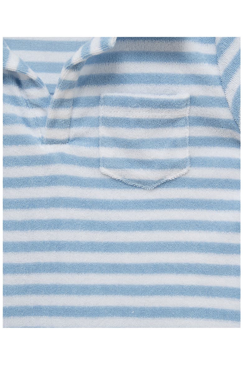 Stripe Terry Polo & Shorts Set, Alternate, color, BLUE