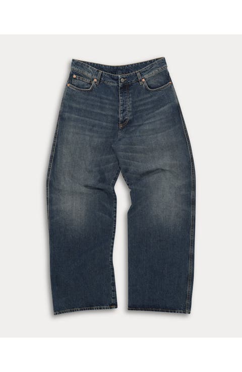 Jaron Denim Low Wide Leg Pants