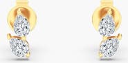 Everlee Petite Pear Duo Lab Diamond Studs in 14K Gold