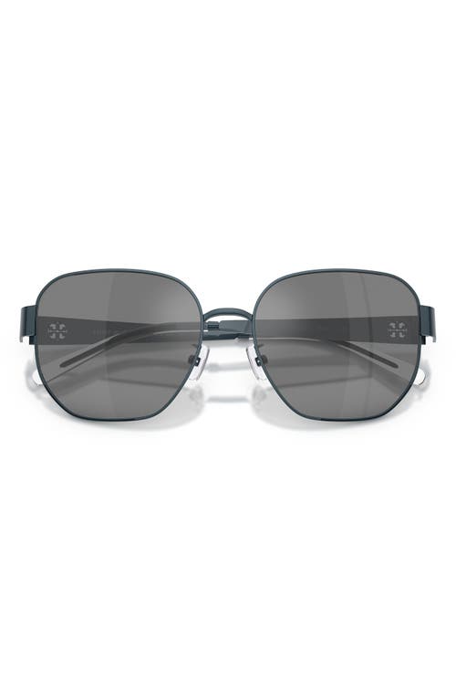 Tory Burch 56mm Irregular Sunglasses In Gray