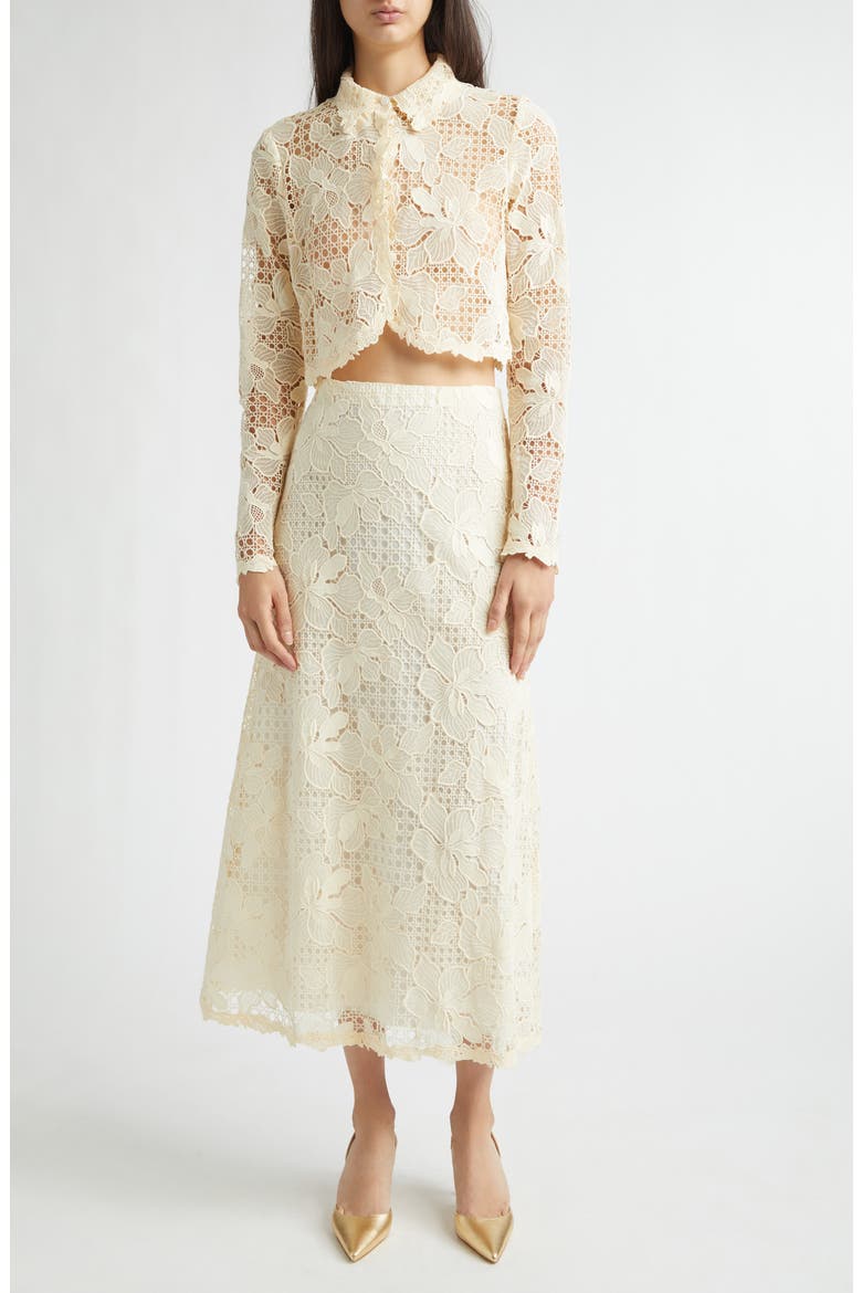 Lattice Guipure Lace Jacket, Alternate, color, CREAM