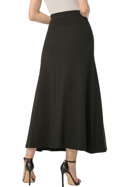 Kimi & Kai Waist Ruched Maxi Skirt In Black