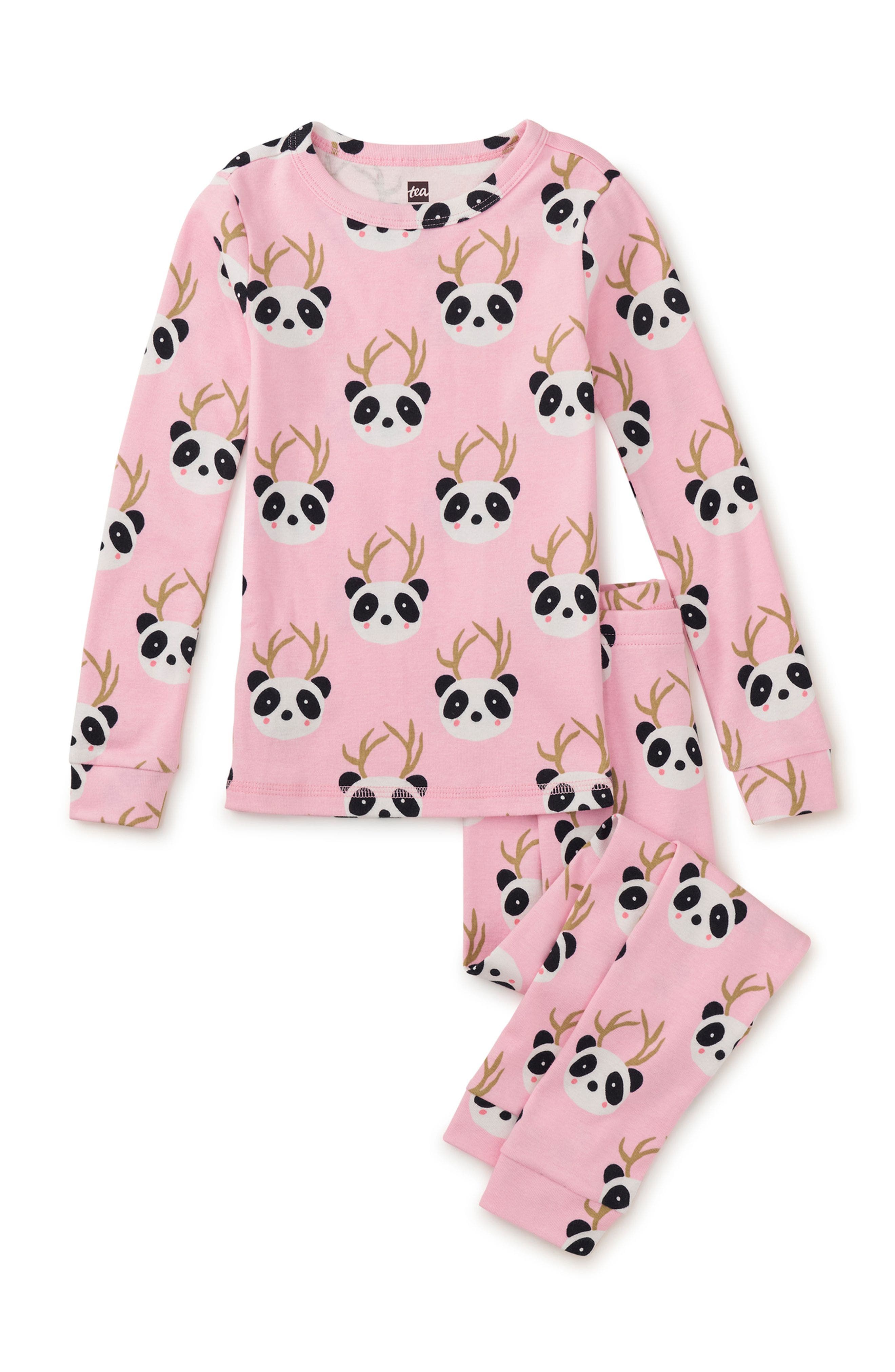 Tea Collection Goodnight Pajama Set in Mythical Reindeer Panda 