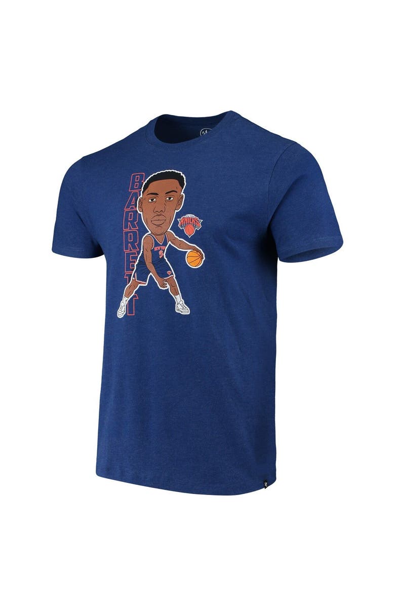 '47 Men's '47 RJ Barrett Heathered Blue New York Knicks Bobblehead T-Shirt, Alternate, color, 