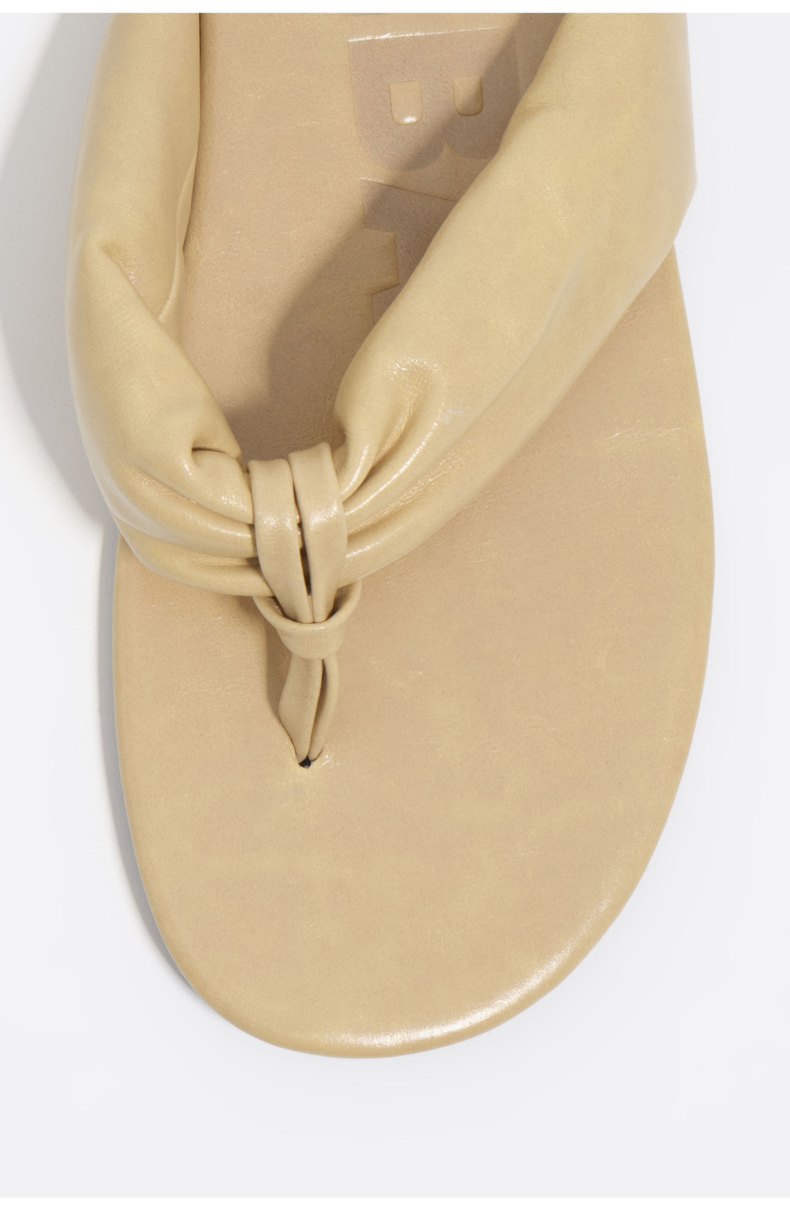 Bimba y Lola Leather Tubular Flat Sandal, Alternate, color, Ochre