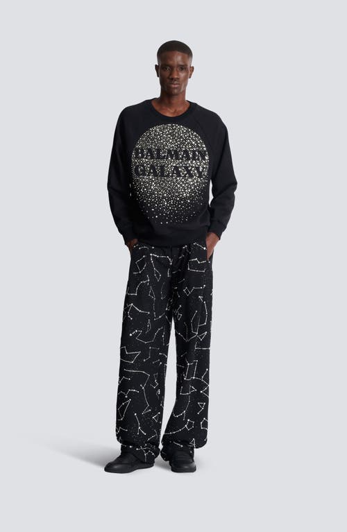 Shop Balmain Galaxy Embroidered Sweatshirt